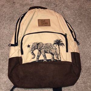 Riot society bookbag with elephant print